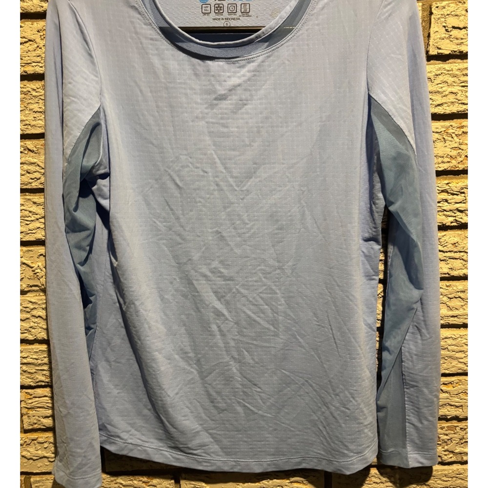 IBKUL Womens Long Sleeve Sun Shirt UPF 50+ Cooling Blue Mesh S - Picture 5 of 7